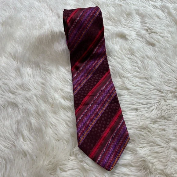 Missoni Red/Purple Design Tie - Picture 1 of 4